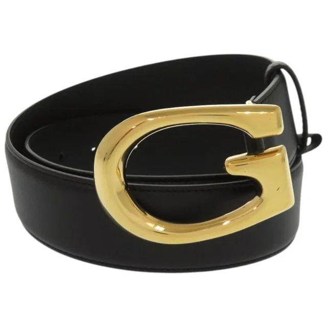 Gucci Buckle Leather Metal Black in Black Leather from The Reluxe
