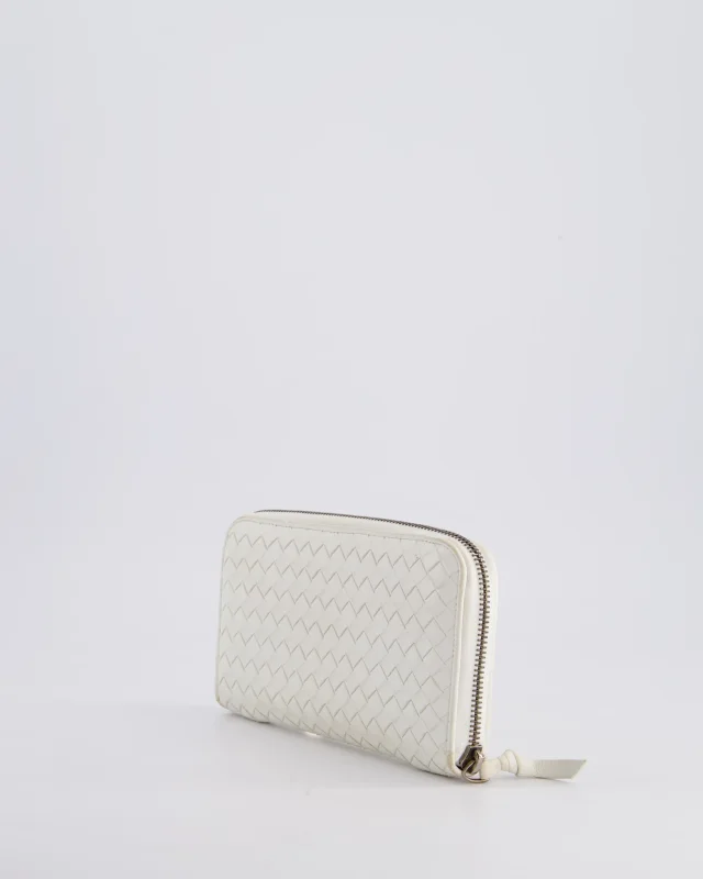 Bottega Veneta Intrecciato Wallet in White Woven leather from Sellier, photo 6 of 12