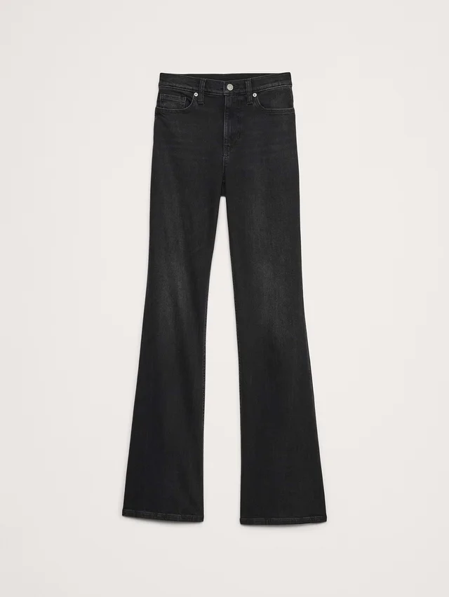 Banana Republic High-Rise Relaxed Flare Jean in Black Wash, photo 4 of 4 from Banana Republic (US)