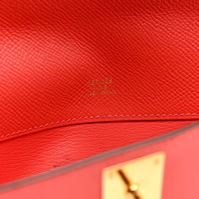 Hermès Epsom Kelly Cut Clutch Pochette Rose Jaipur in Pink Epsom leather from FASHIONPHILE, photo 11 of 11