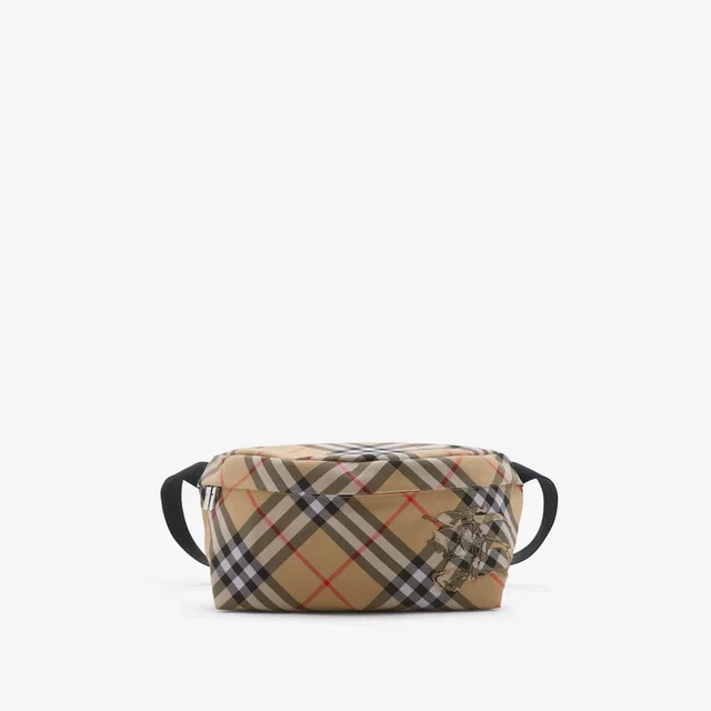 Burberry Vintage Check Canvas Belt Bag — Beige in Beige Canvas from HEWI