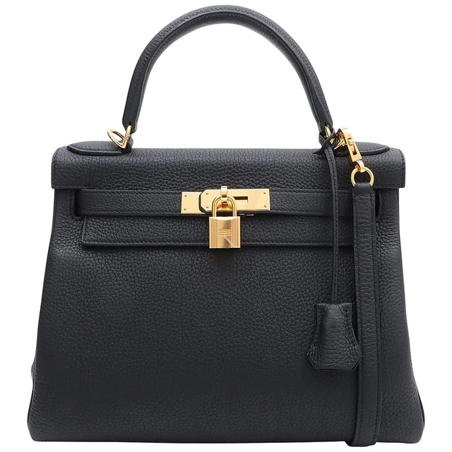 Hermès 2021 Kelly 28 Black in Black Togo leather from VINTAGE QOO TOKYO