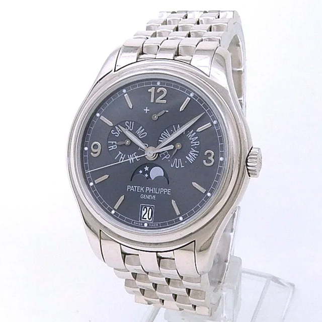 Patek Philippe Annual Calendar Slate Grey Dial Mens Watch 5146/1G-010 in gold|white|gray from Jomashop.com