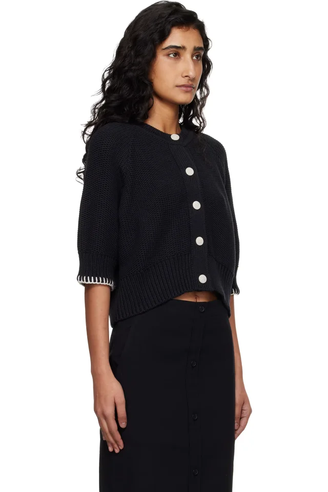 YMC Black Kwai Cardigan, photo 2 of 4 from SSENSE