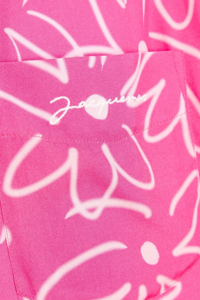 Jacquemus Printed Woven Shirt in Pink, photo 4 of 4 from THE OUTNET