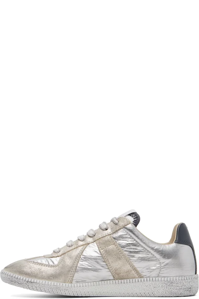 Maison Margiela Silver Replica Iridescent Sneakers, photo 3 of 3 from SSENSE