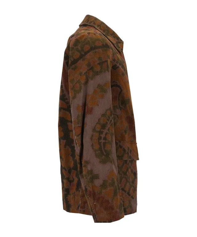 Dries Van Noten BRAXTON GIANT PAISLEY PRINT OVERDYED CORDUROY JACKET, photo 2 of 5 from SENSER