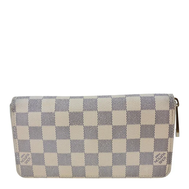 Louis Vuitton Damier Azur Zippy Wallet White in White Coated canvas from Dallas Designer Handbags
