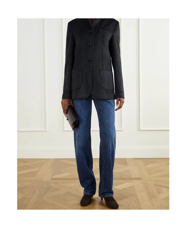 Totême Back-Zip Mid-Heel Ankle Boots, photo 4 of 6 from SENSER