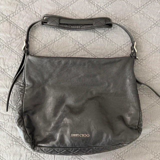 Jimmy Choo Women's Shoulder bags - Black/Grey in gray|black from Depop, photo 1 of 1