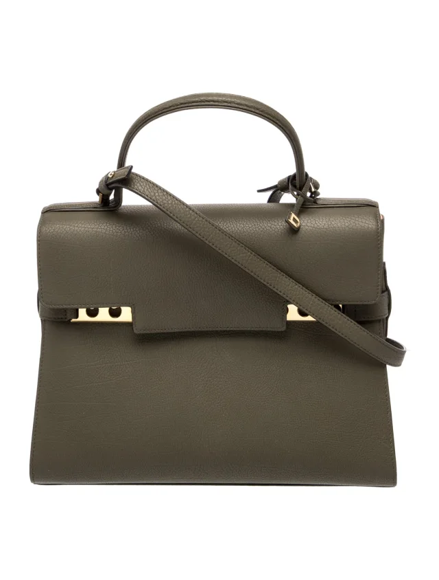 Delvaux Tempête PM in green Leather from The RealReal