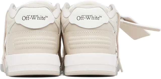 Off-White White & Beige Out Of Office Sneakers, photo 2 of 5 from SSENSE