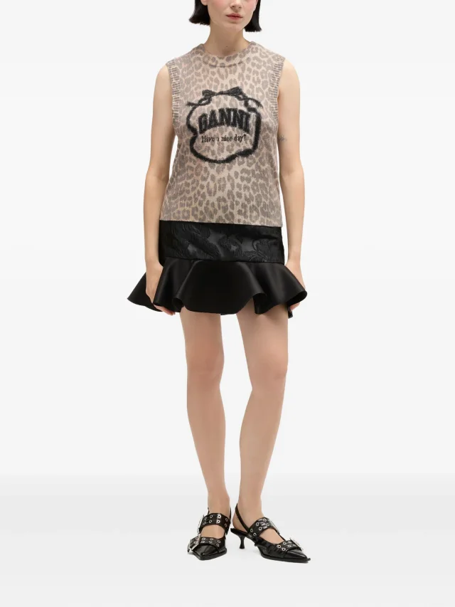 GANNI graphic wool vest, photo 2 of 2 from FARFETCH
