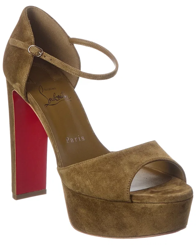 Christian Louboutin Sandaloo 130 Suede Platform Sandal, image 1 of 1 from Rue La La