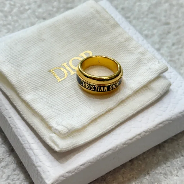 Dior Gold ring in Navy from Revivre