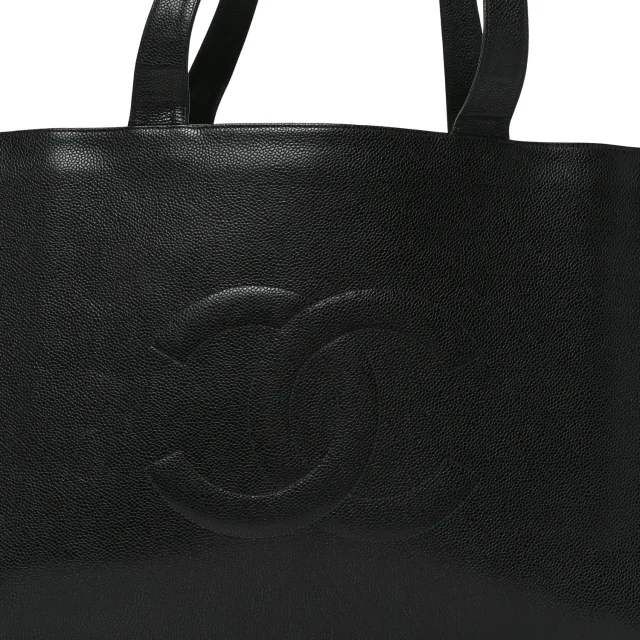 Chanel Caviar CC Tote Black in Black Caviar leather from FASHIONPHILE, photo 8 of 10