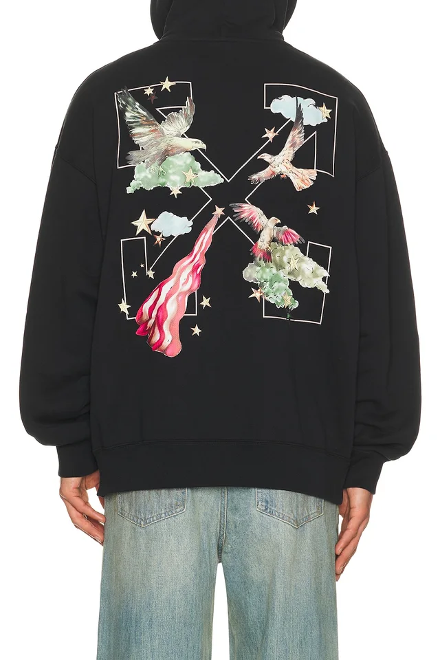 OFF-WHITE Dream Arrow Skate Hoodie in Black, photo 3 of 5 from REVOLVE (Canada)