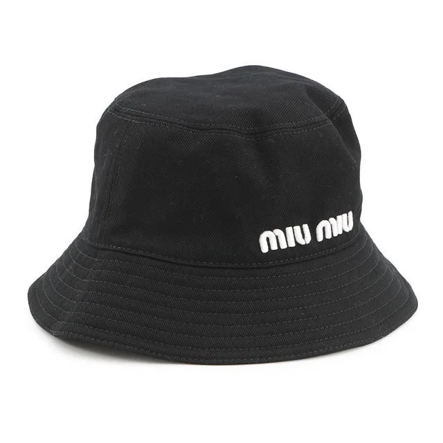 Miu Miu logo bucket hat Size S Black5HC196 Cotton100% from GALLERY RARE