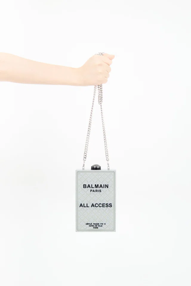 Balmain All Access Minaudiere Box Bag in Resin from VSP Consignment