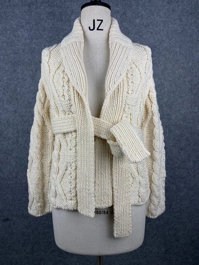 Comme des Garçons 2001aw Handknit Cream Wool Jacket Vintage in Beige in white|neutral Wool from Grailed