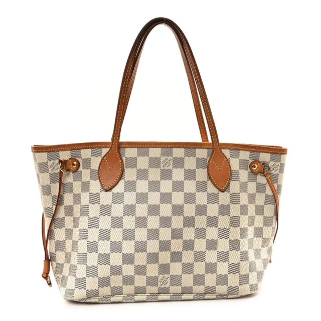Louis Vuitton Neverfull Damier Azur Coated Canvas Bag - White in White Coated canvas from H&T