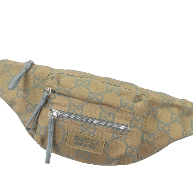 Brown Gucci GG Ripstop Nylon Belt Bag in Brown Nylon from Designer Revival