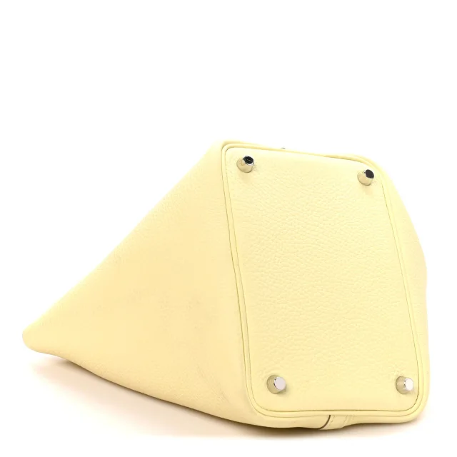 Hermès Taurillon Clemence Picotin Lock 18 PM Jaune Milton in Yellow Clemence leather from FASHIONPHILE, photo 4 of 11