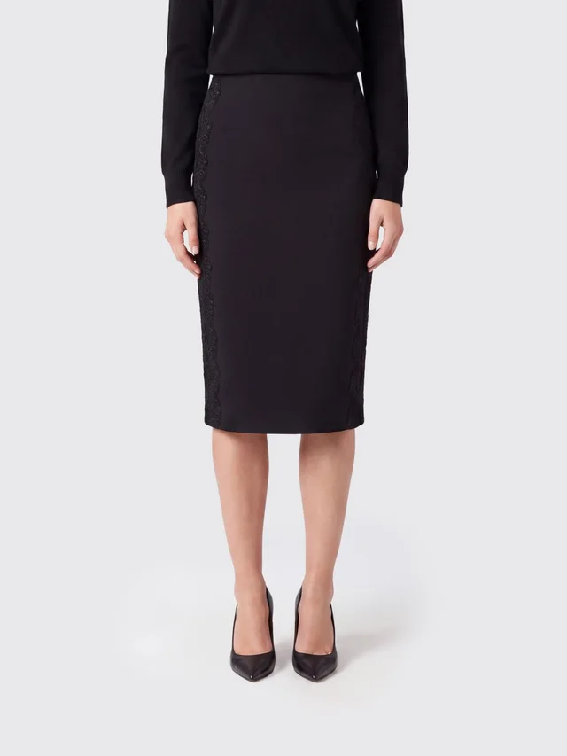 ROTATE lace-inserted pencil skirt black, photo 3 of 3 from SENSER