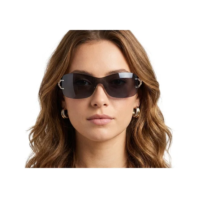 FRED Lunettes Volute Solaire 101 Rimless Shield Sunglasses Two Tone in gold|black from Poshmark