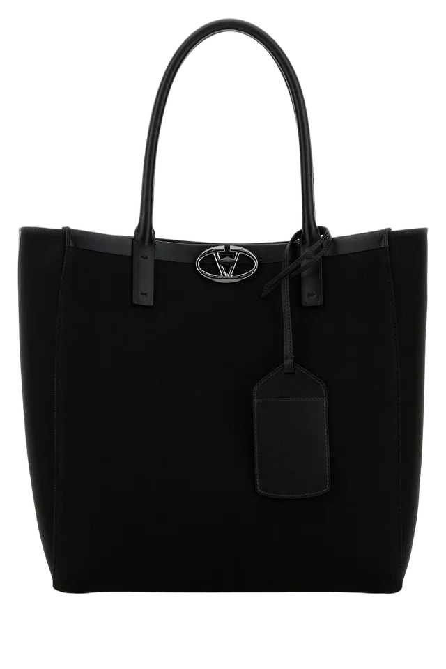 Valentino Garavani Cotton Canvas Tote Bag — Black in Black Canvas from HEWI