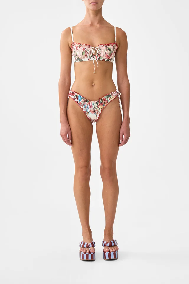 Camilla eBoutique RUCHED SKIMPY BIKINI BOTTOM WITH TIE SIDES NOTES FROM THE ROAD from CAMILLA, photo 1 of 1