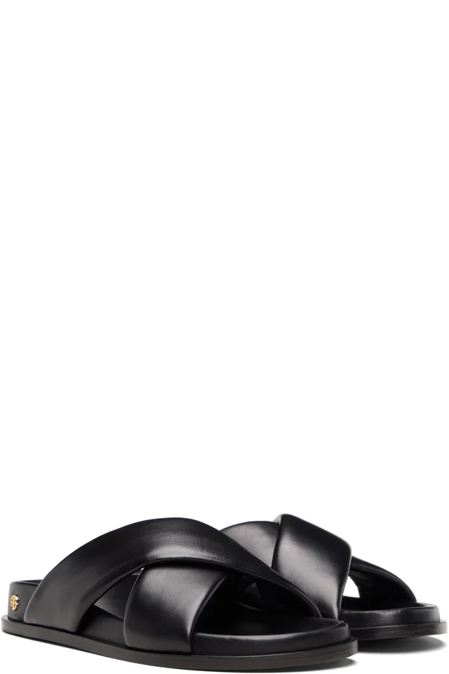 ANINE BING Black Emi Sandals, photo 4 of 5 from SSENSE