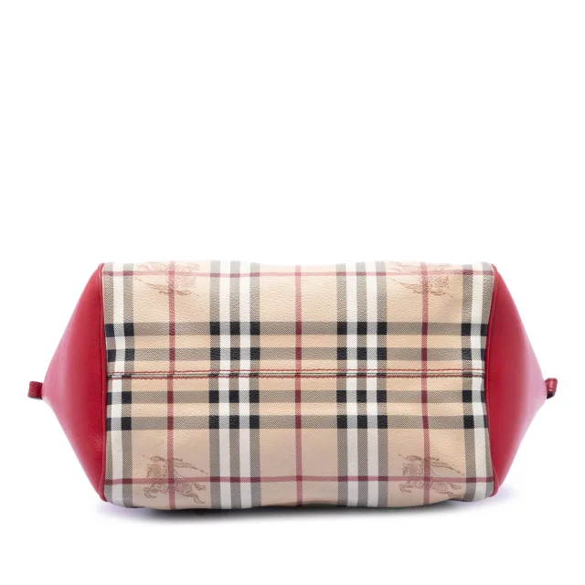 Beige Burberry Small Haymarket Check Coated Canvas Blaze Satchel in Beige Coated canvas from Designer Revival, photo 3 of 6