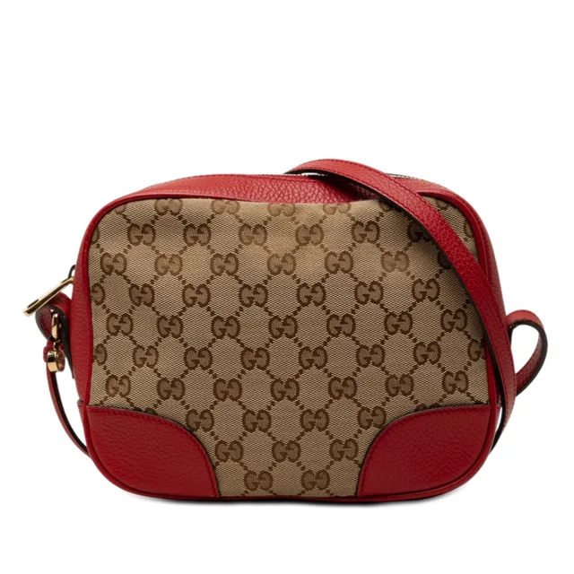 Red Gucci GG Canvas Bree Crossbody in Red Canvas from Designer Revival