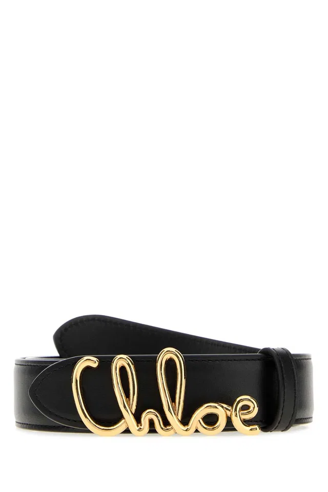 Chloé Belt — Black in Black Calfskin from HEWI
