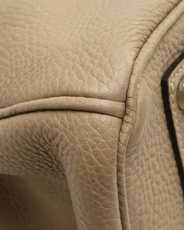 Hermès Birkin 35 Gris Tourterelle Togo Bag in Grey Togo leather from A Retro Tale, photo 6 of 12