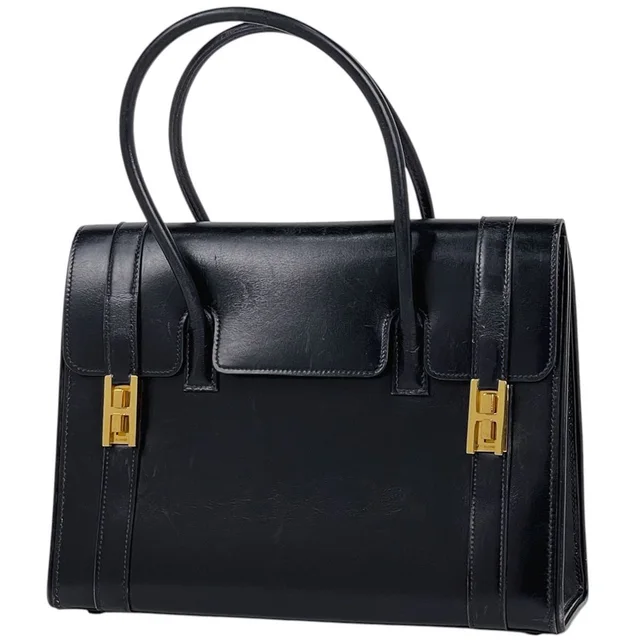 Hermès Handbag Drug 27 Box Calf Black in Black Box leather from The Reluxe
