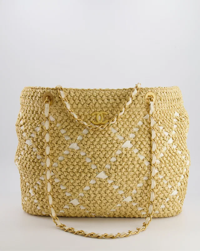 HOT* Chanel Cruise 2026 Large Tote Bag in White Woven leather from Sellier