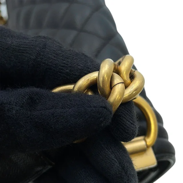 Boy Chanel BlackA67086 Caviar Leather Size 25 in Caviar leather from GALLERY RARE, photo 12 of 14
