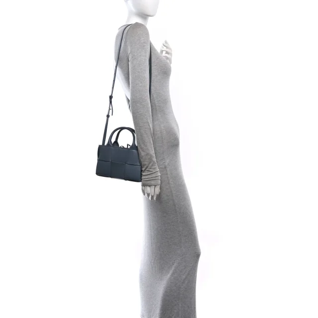 Bottega Veneta Nappa Maxi Intrecciato Mini Arco Tote Thunder in Nappa leather from FASHIONPHILE, photo 2 of 9