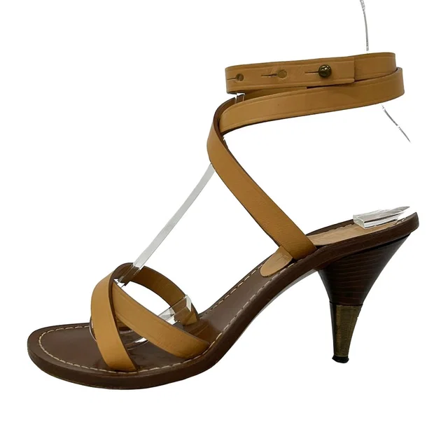 Chanel Sandals Beige Leather in Beige Leather from The Reluxe