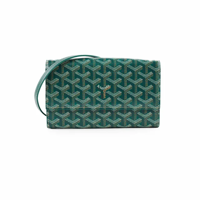 Goyard Varenne Continental Wallet (On Strap) Green in Green Calfskin from The Purse Affair
