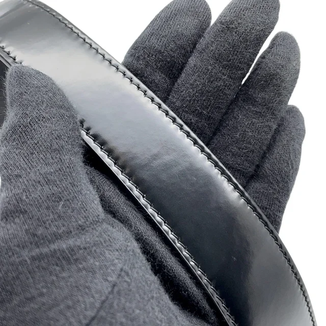 Ferragamo Cutout Handbag Black213487 Patent Leather Canvas in Patent leather from GALLERY RARE, photo 11 of 14