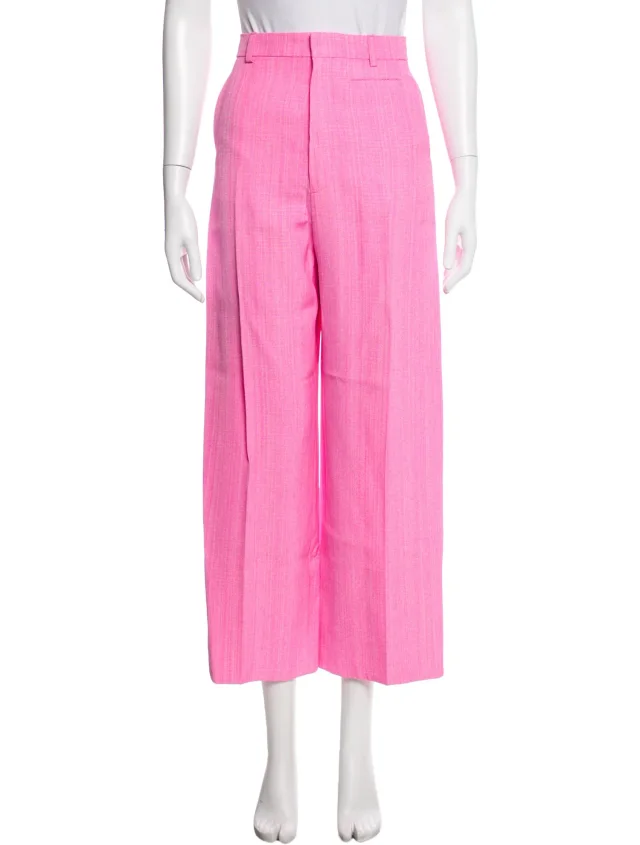 Jacquemus Wide Leg Pants in pink from The RealReal
