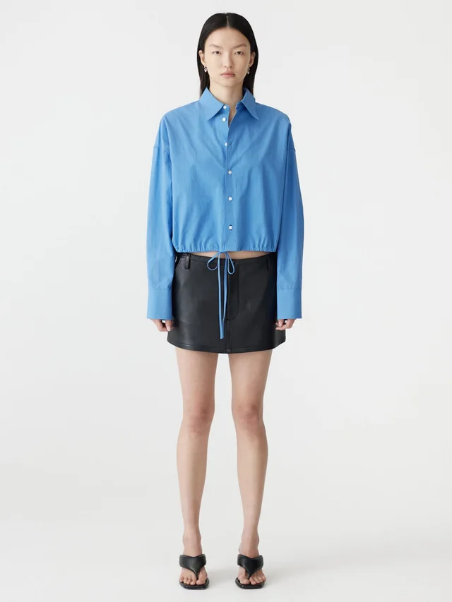 Bassike Crushed Cotton Gathered Shirt from bassike, photo 1 of 1