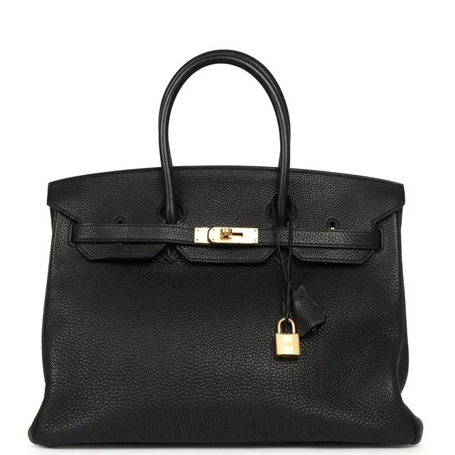 Hermès Birkin 35 Black Togo Gold Hardware in Black Togo leather from Madison Avenue Couture