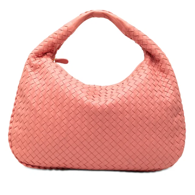 Pink Bottega Veneta Small Nappa Intrecciato Veneta Hobo in Pink Nappa leather from Designer Revival