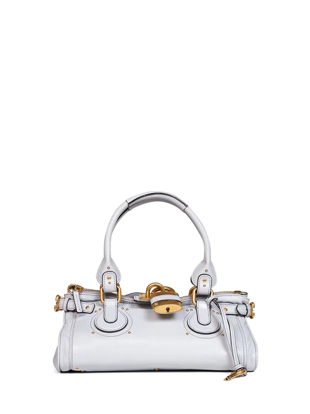 Chloé Paddington Shoulder Bag — White Calf Leather in White Calfskin from HEWI