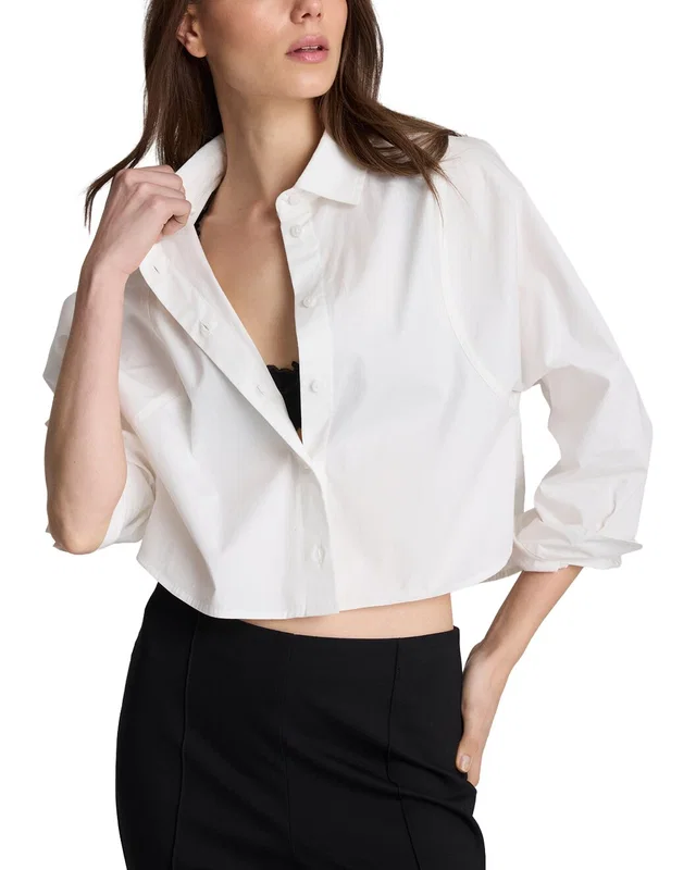 Kenneth Cole Exaggerated Armhole Cropped Top, image 1 of 1 from Rue La La