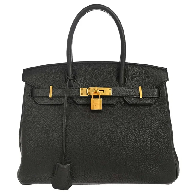 Hermès Black Togo Birkin 30 Handbag in Black Togo leather from AMORE Vintage Tokyo